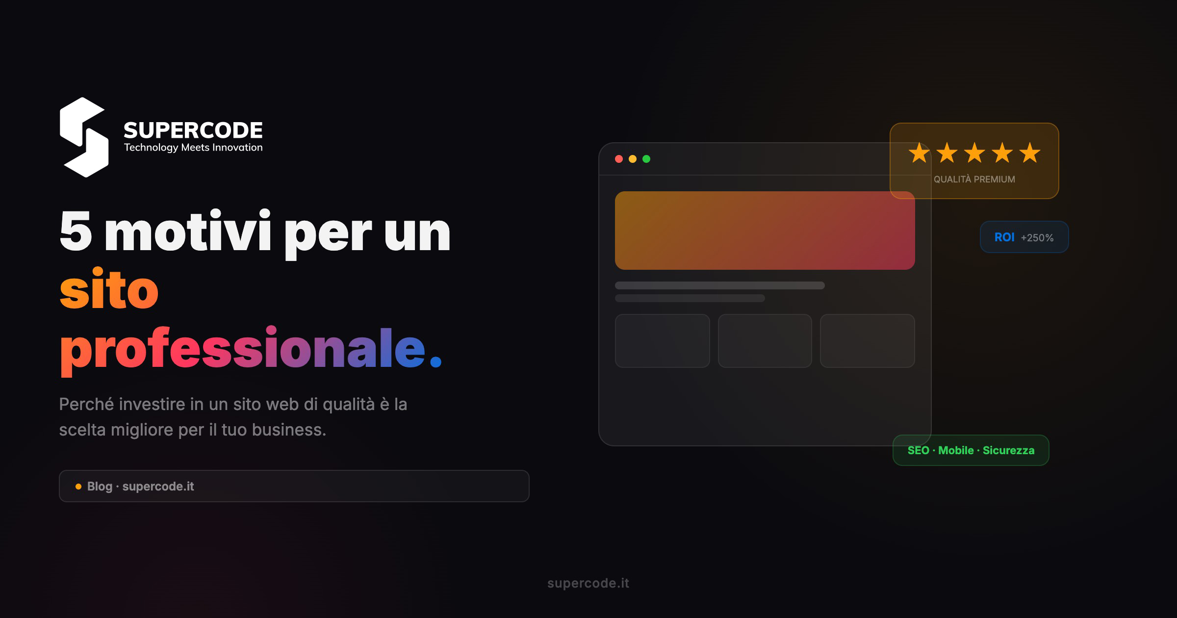 5 motivi per investire in un sito web professionale